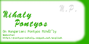 mihaly pontyos business card